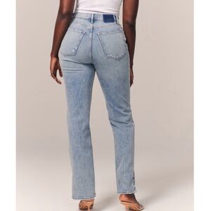Abercrombie & fitch the 90s straight ultra high Classic Blue Denim Jeans size 6